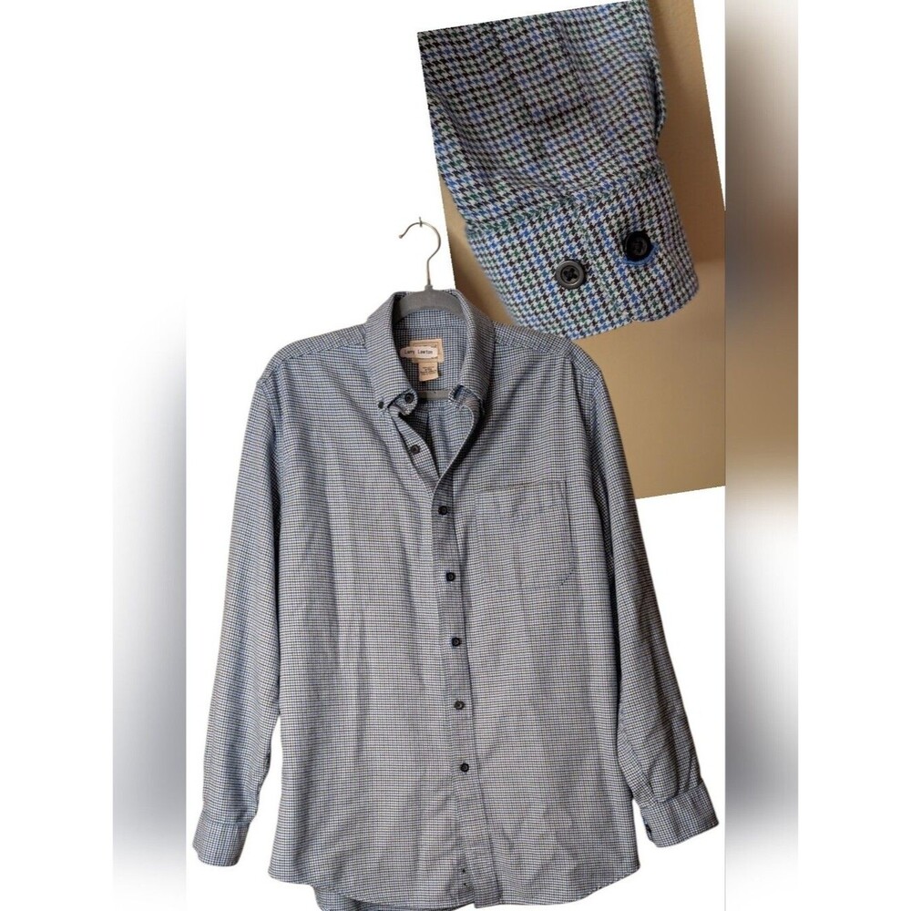 LL Bean Wicked Good Flannel Shirt Houndstooth men's size Medium item 298276